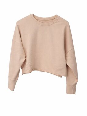 Everyday Sunday Cropped Sweatshirt – Beige Neutral